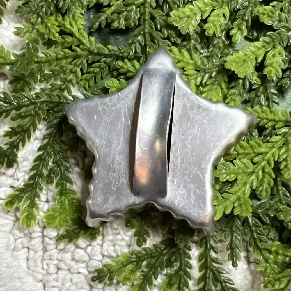 Vintage Cookie Cutter Star Scalloped Metal Aluminum Christmas 4th of July